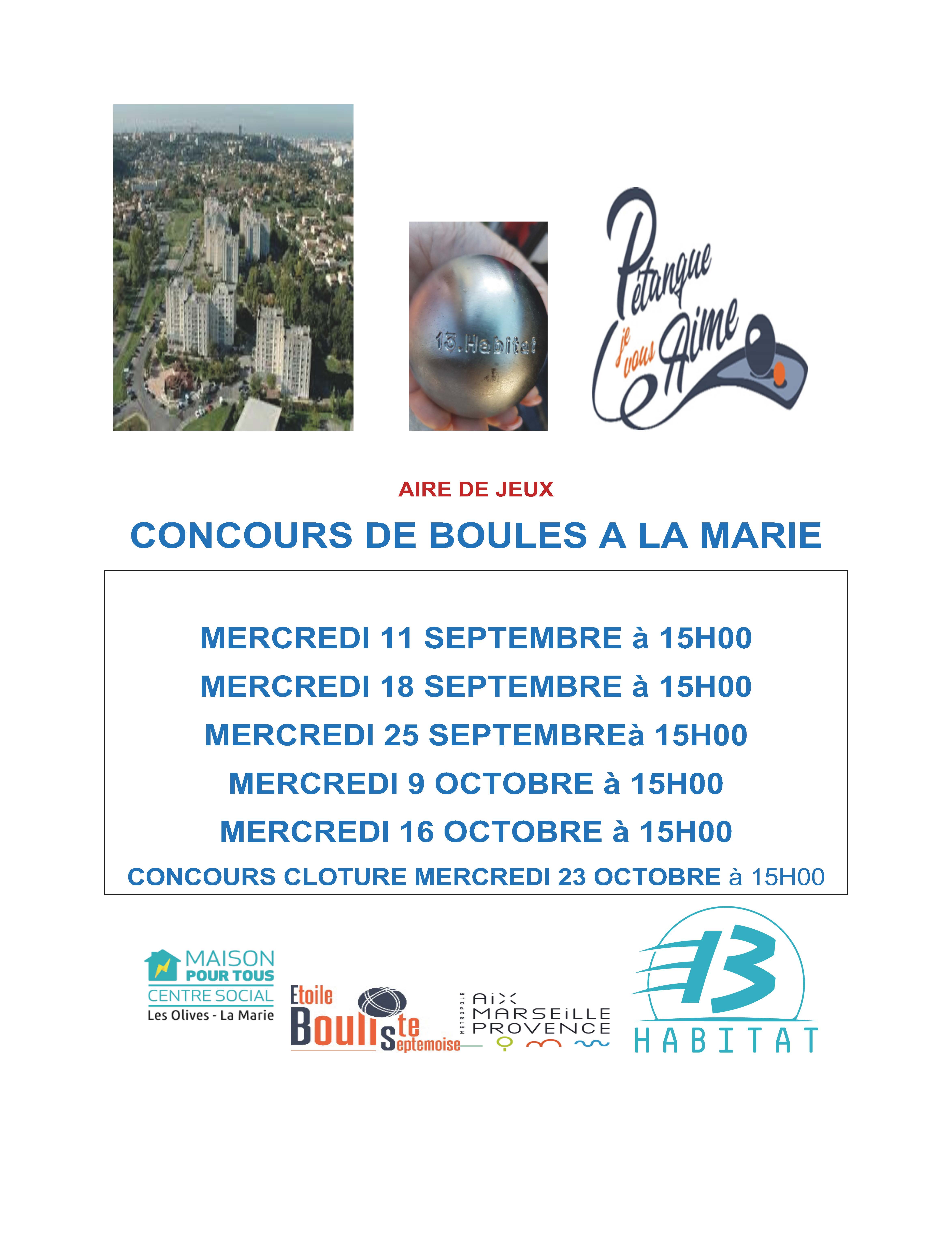 Concours de boules à la Marie - 13013